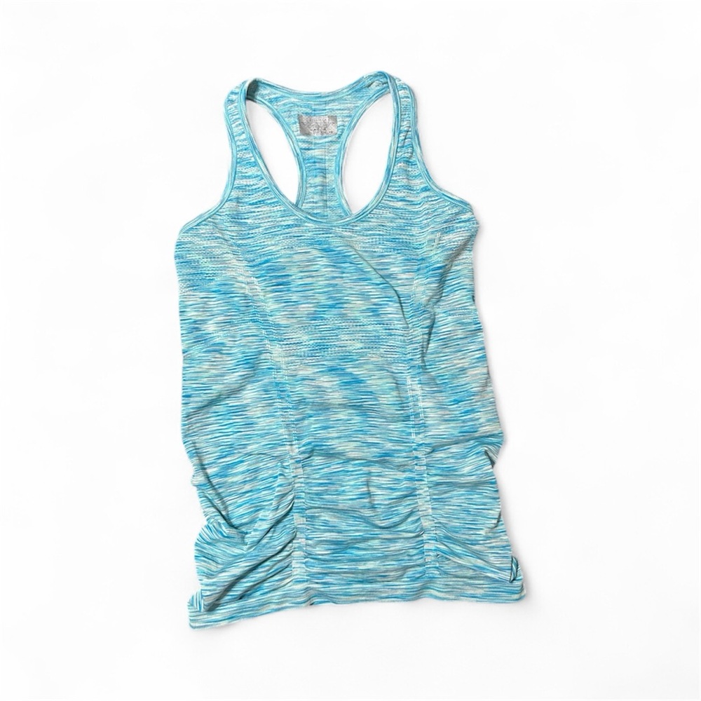Athleta Blue Heathered Racerback Tank - Picture 2 of 4